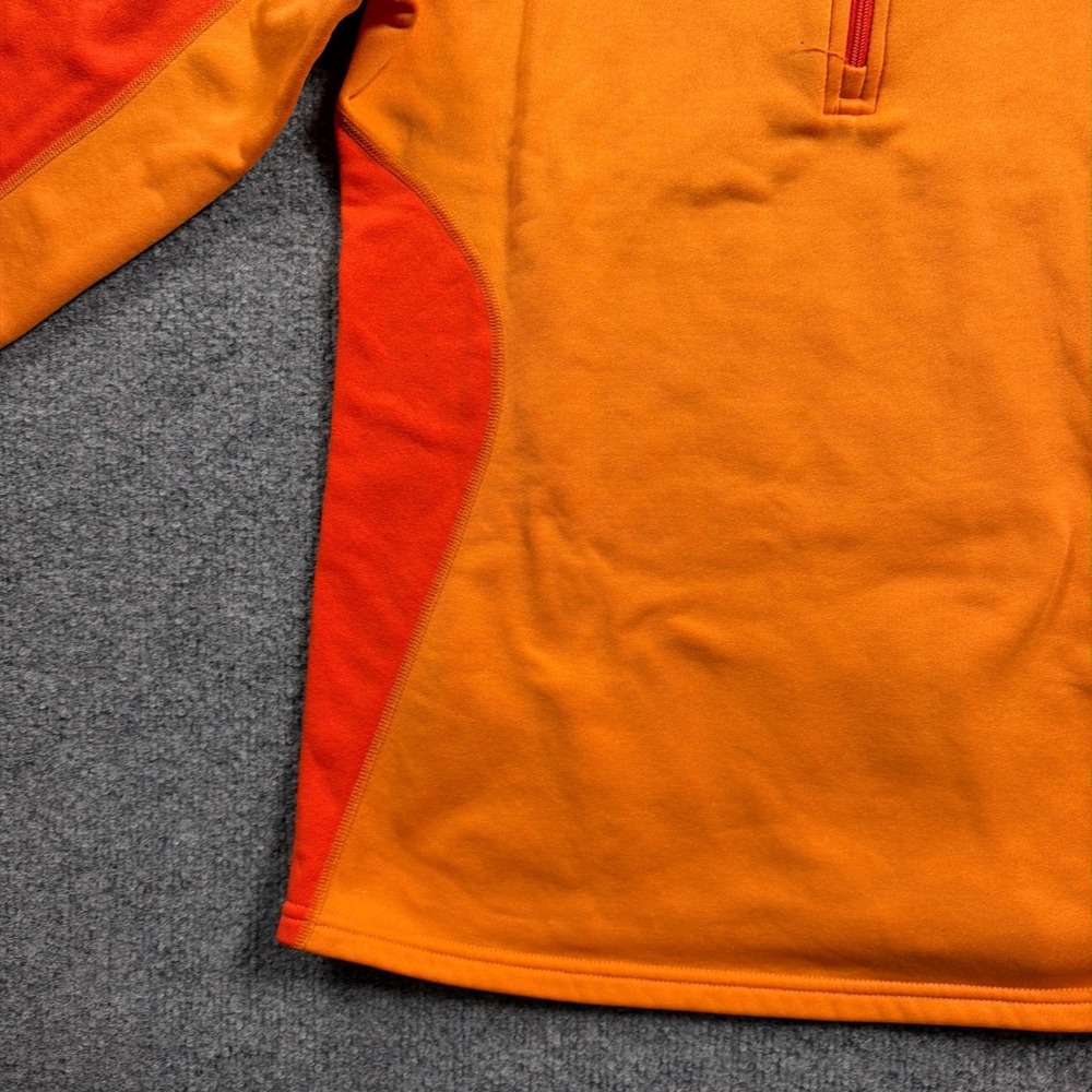 Patagonia Capilene Expedition Fleece Pullover Womens L Orange 1/4 Zip Thumbhole - Picture 7 of 16